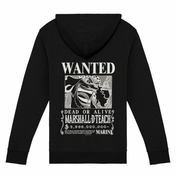 dos_1_3 Sweet zippé à capuche- Barbe noir